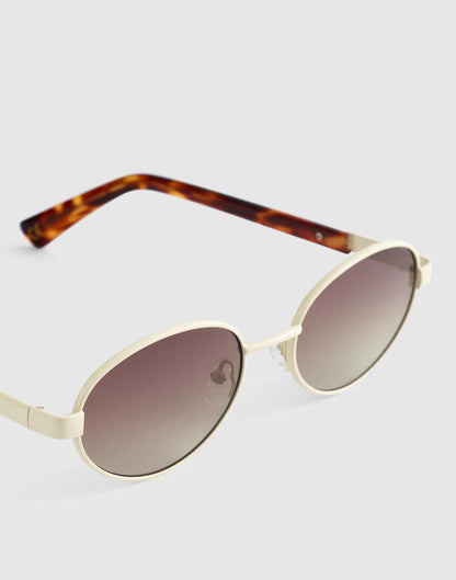 Madewell Wire Frame Oval Sunglasses White