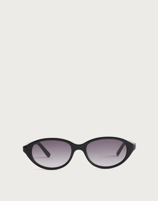 Madewell The Solina Oval Sunglasses True Black