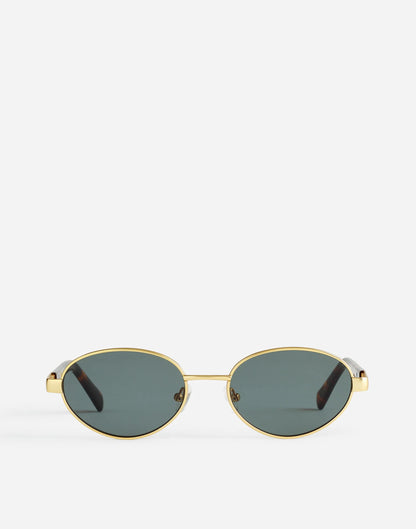 Madewell Wire Frame Oval Sunglasses Vintage Gold
