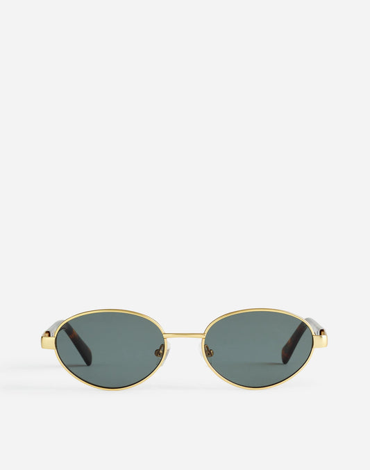 Madewell Wire Frame Oval Sunglasses Vintage Gold