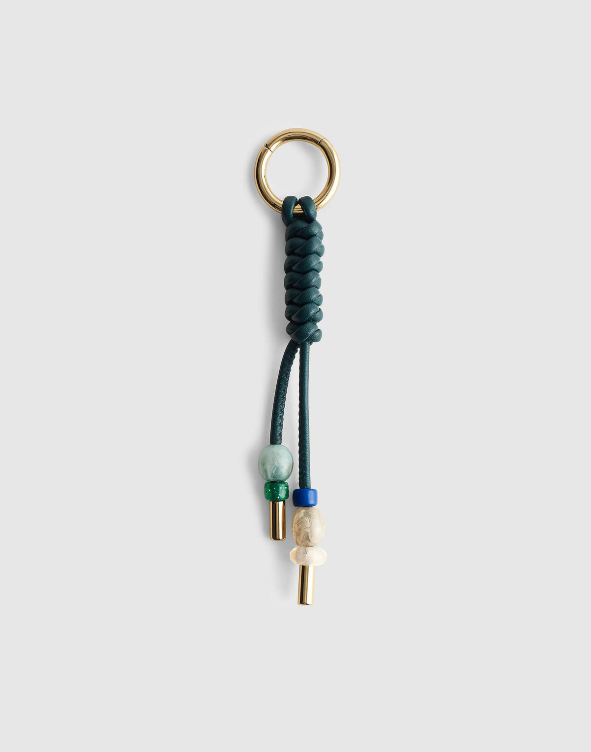 Madewell Braided Leather Bag Charm Forest