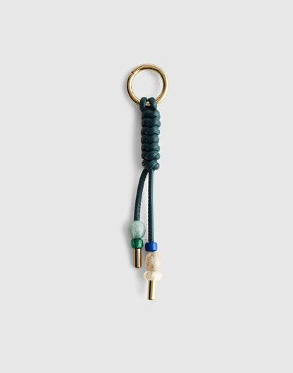 Madewell Braided Leather Bag Charm Forest