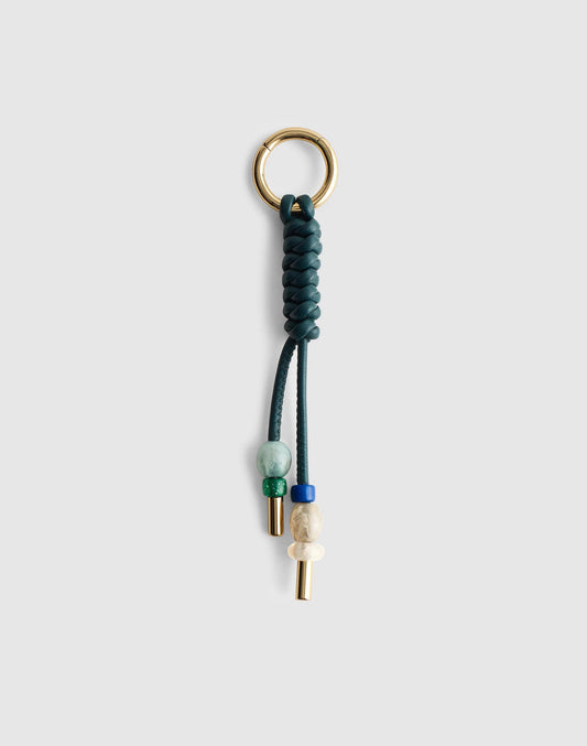 Madewell Braided Leather Bag Charm Forest