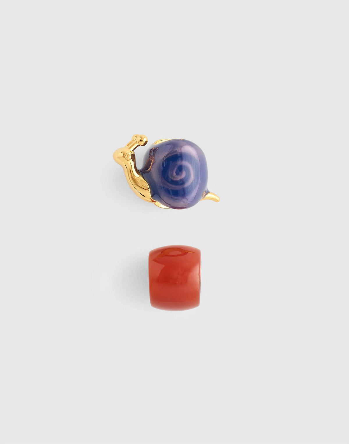 Madewell Two-Pack Snail Bead Charms Antique Gold