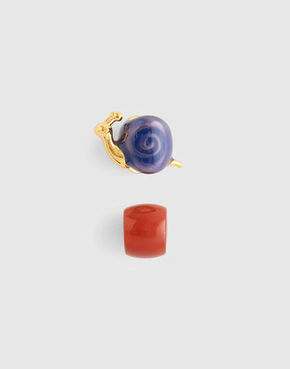 Madewell Two-Pack Snail Bead Charms Antique Gold