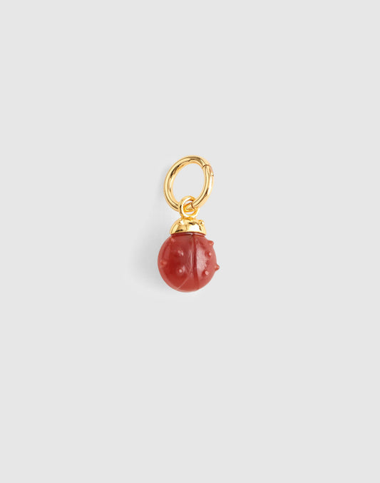 Madewell Semiprecious Ladybug Charm Antique Gold