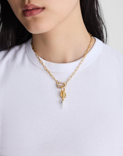 Madewell Mixed-Metal Radish Charm Antique Gold