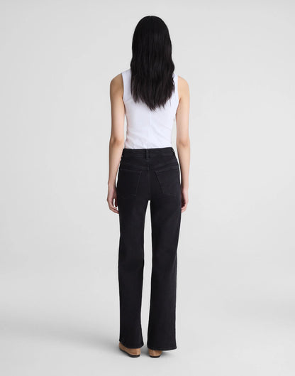Madewell The Petite Wide-Leg Jean in Super Stretch Black Frost