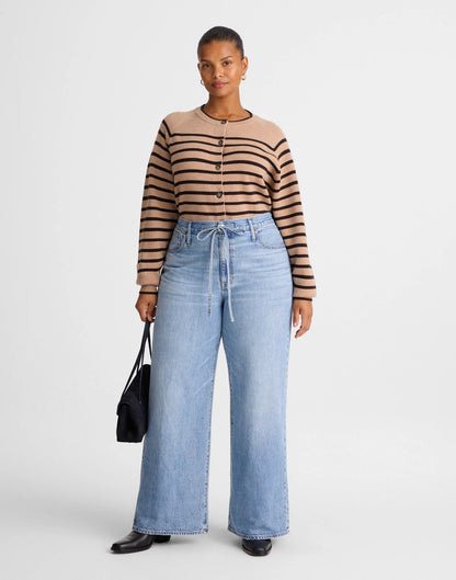 Madewell The Plus Ultimate Wide-Leg Jean in Airy Denim Raebrook Wash