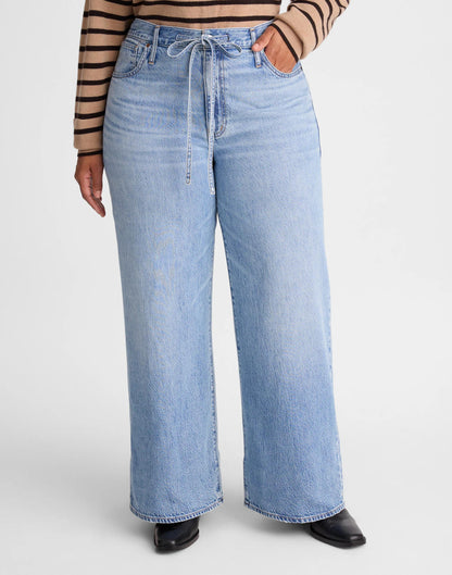 Madewell The Plus Ultimate Wide-Leg Jean in Airy Denim Raebrook Wash