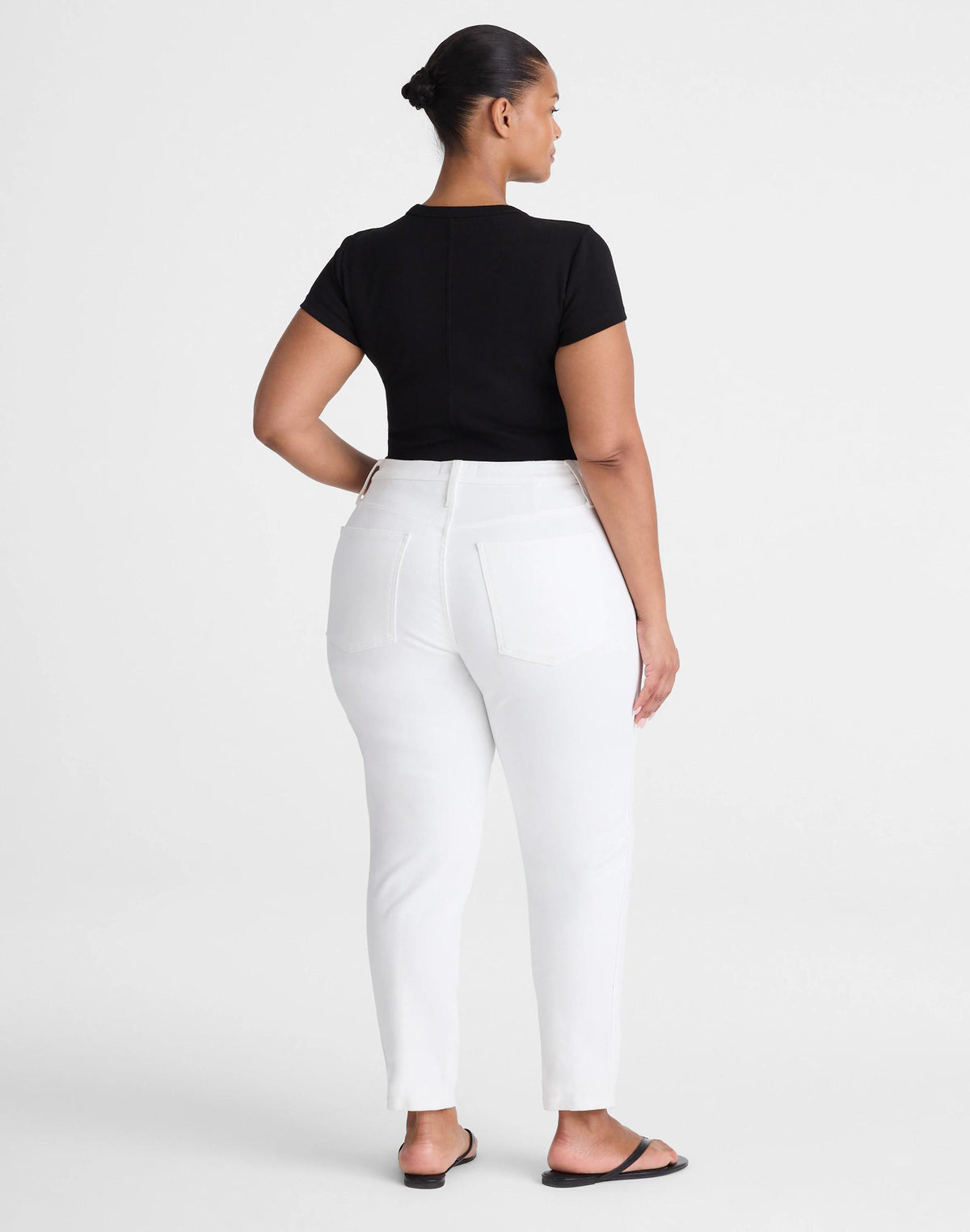 Madewell The Plus Pencil Jean in Super Stretch Denim Tile White