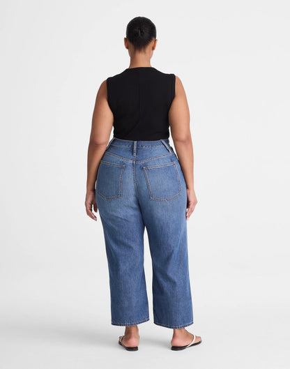 Madewell The Plus Perfect Vintage Wide-Leg Crop Jean in Airy Denim Solstice Wash