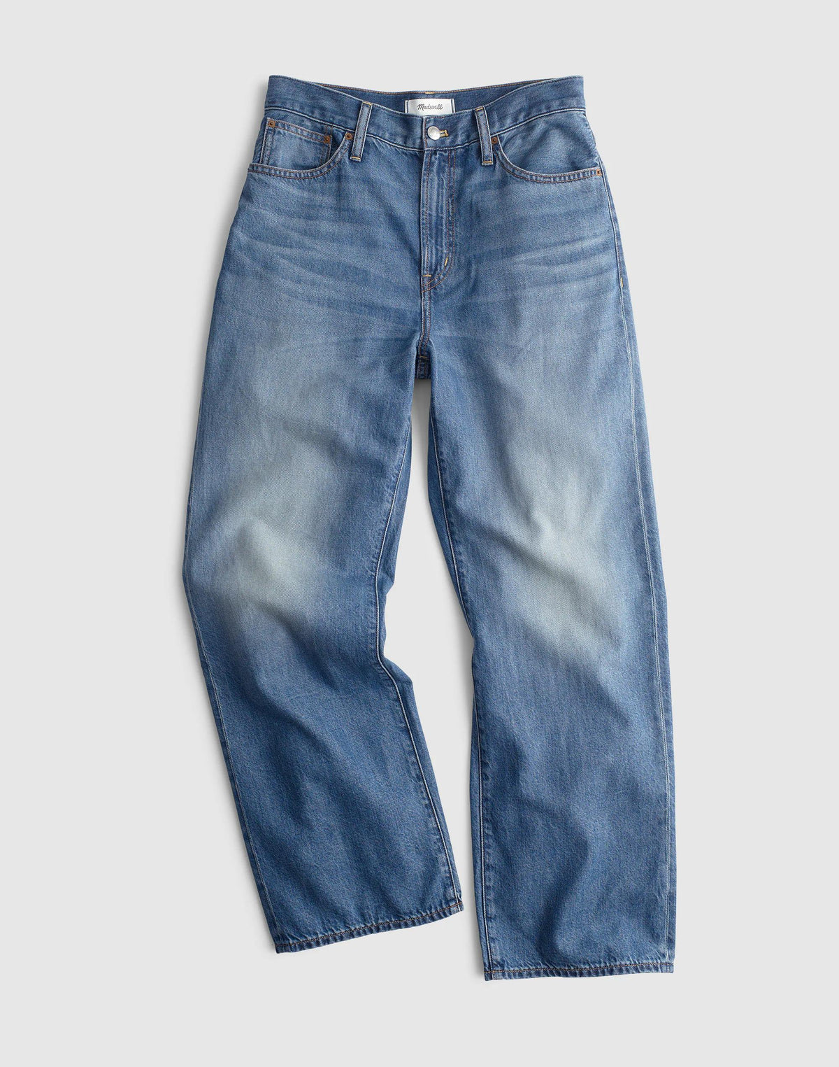 Madewell The Plus Perfect Vintage Wide-Leg Crop Jean in Airy Denim Solstice Wash