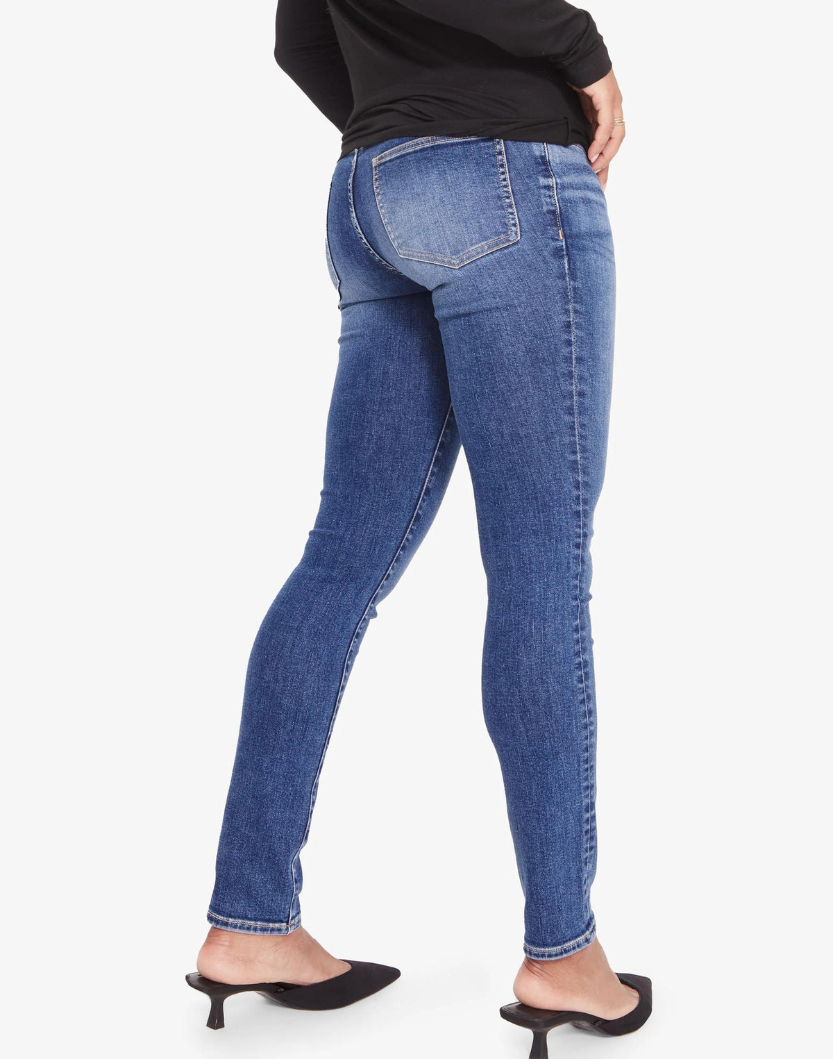 Madewell HATCH Collection The Over the Bump Slim Maternity Jean Indigo