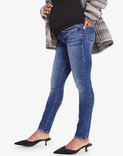 Madewell HATCH Collection The Over the Bump Slim Maternity Jean Indigo