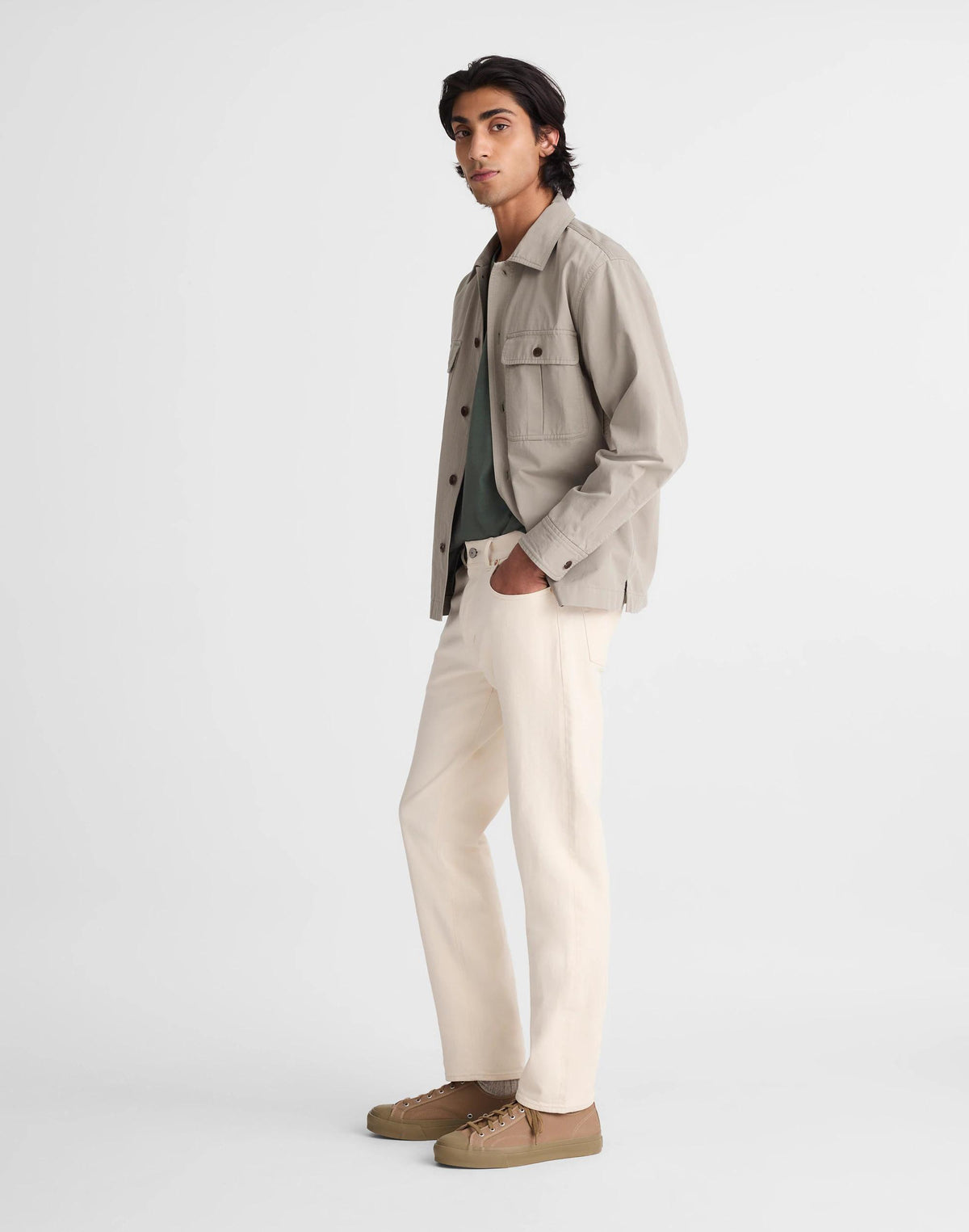 Madewell Relaxed Taper Jeans in Comfort Selvedge Ecru