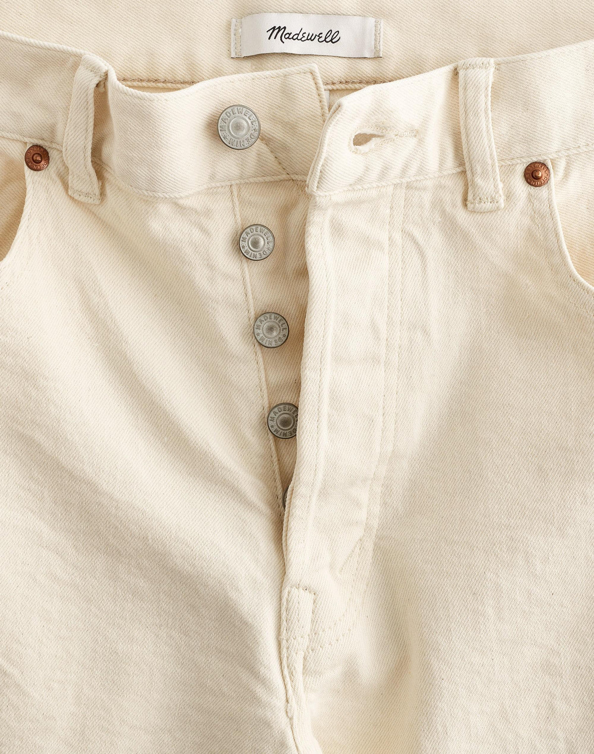 Madewell Relaxed Taper Jeans in Comfort Selvedge Ecru