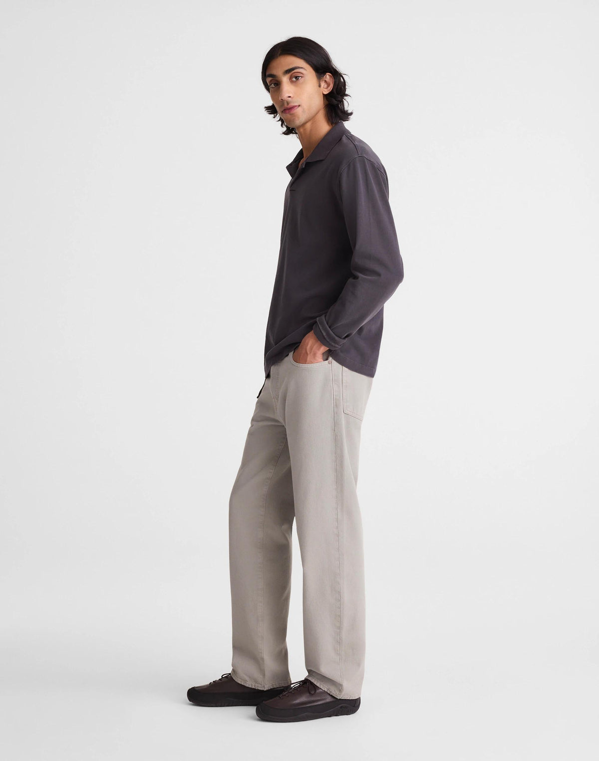 Madewell The 1991 Loose Straight Jean in Garment Dye Washed Olive