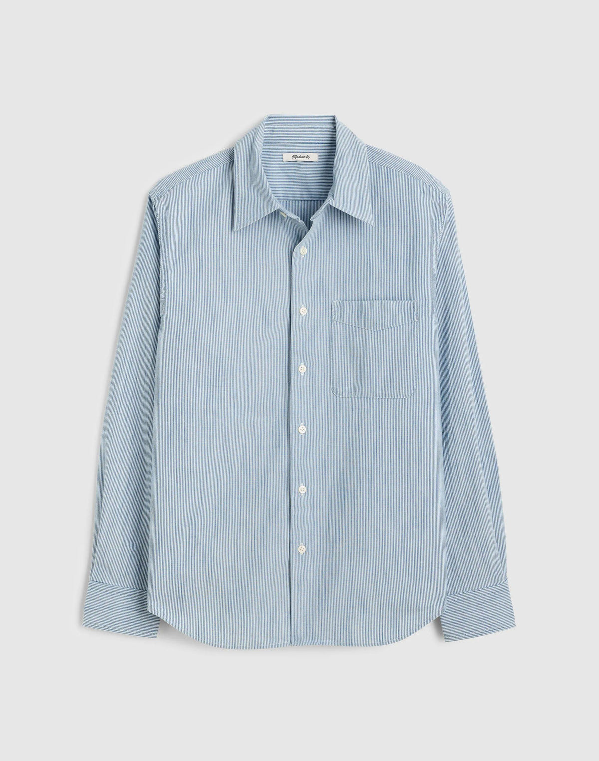 Madewell The Allday Shirt in Indigo Stripe Monaca Stripe
