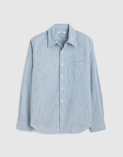 Madewell The Allday Shirt in Indigo Stripe Monaca Stripe