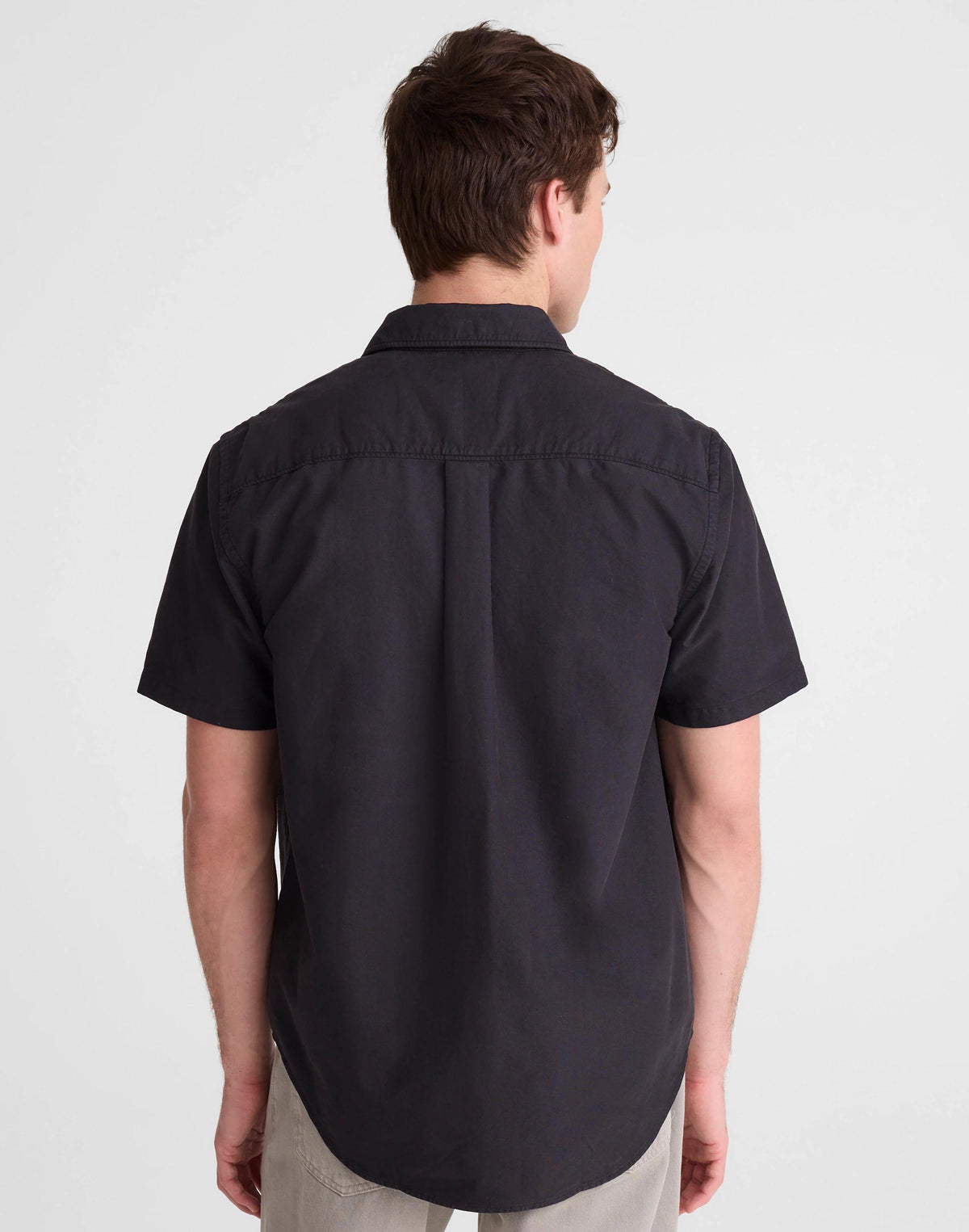 Madewell Short-Sleeve Single-Pocket Shirt in Allday Oxford Licorice