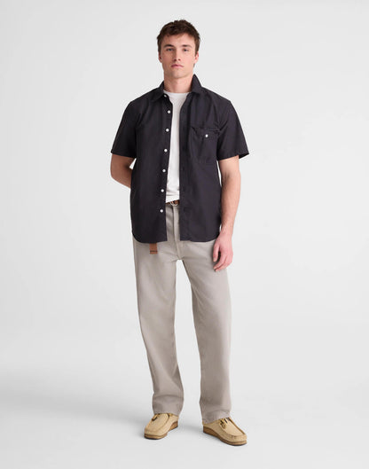 Madewell Short-Sleeve Single-Pocket Shirt in Allday Oxford Licorice