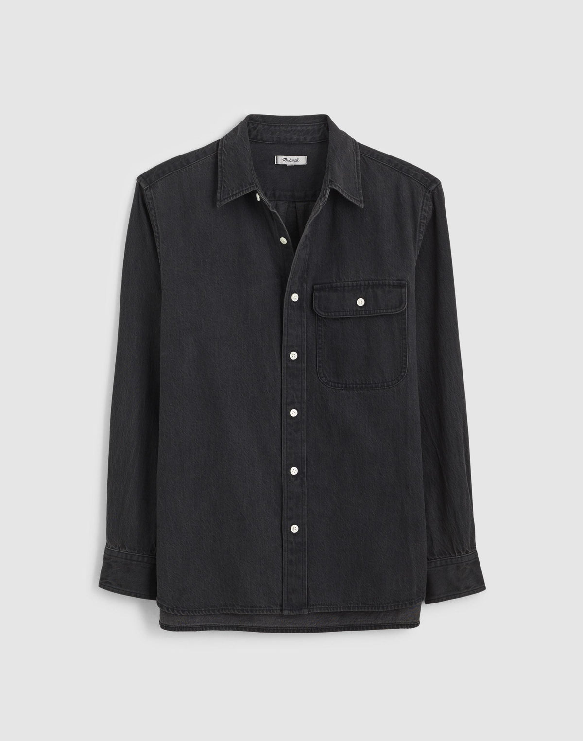 Madewell Single-Pocket Shirt in SoftFade Denim Draughton Wash