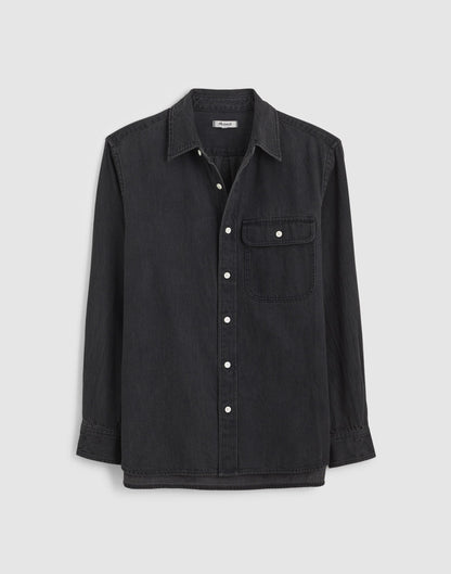 Madewell Single-Pocket Shirt in SoftFade Denim Draughton Wash