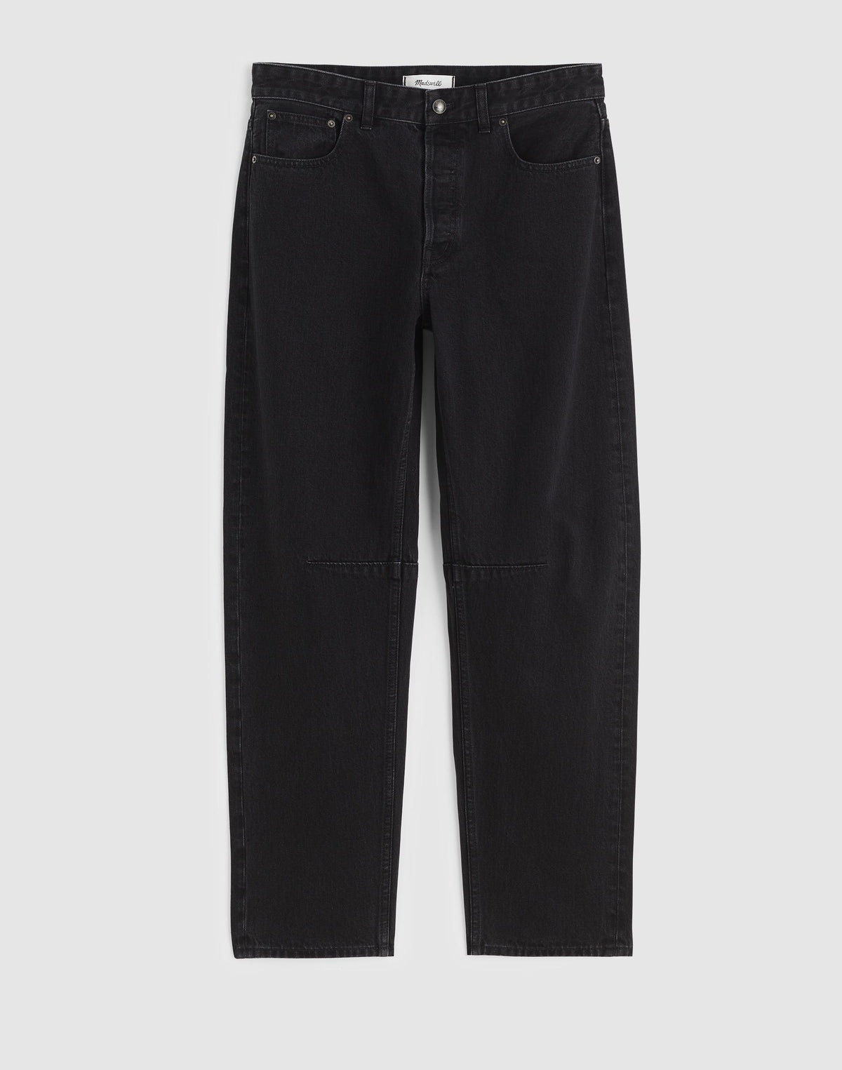 Madewell The Darted Barrel-Leg Jean Washed Black