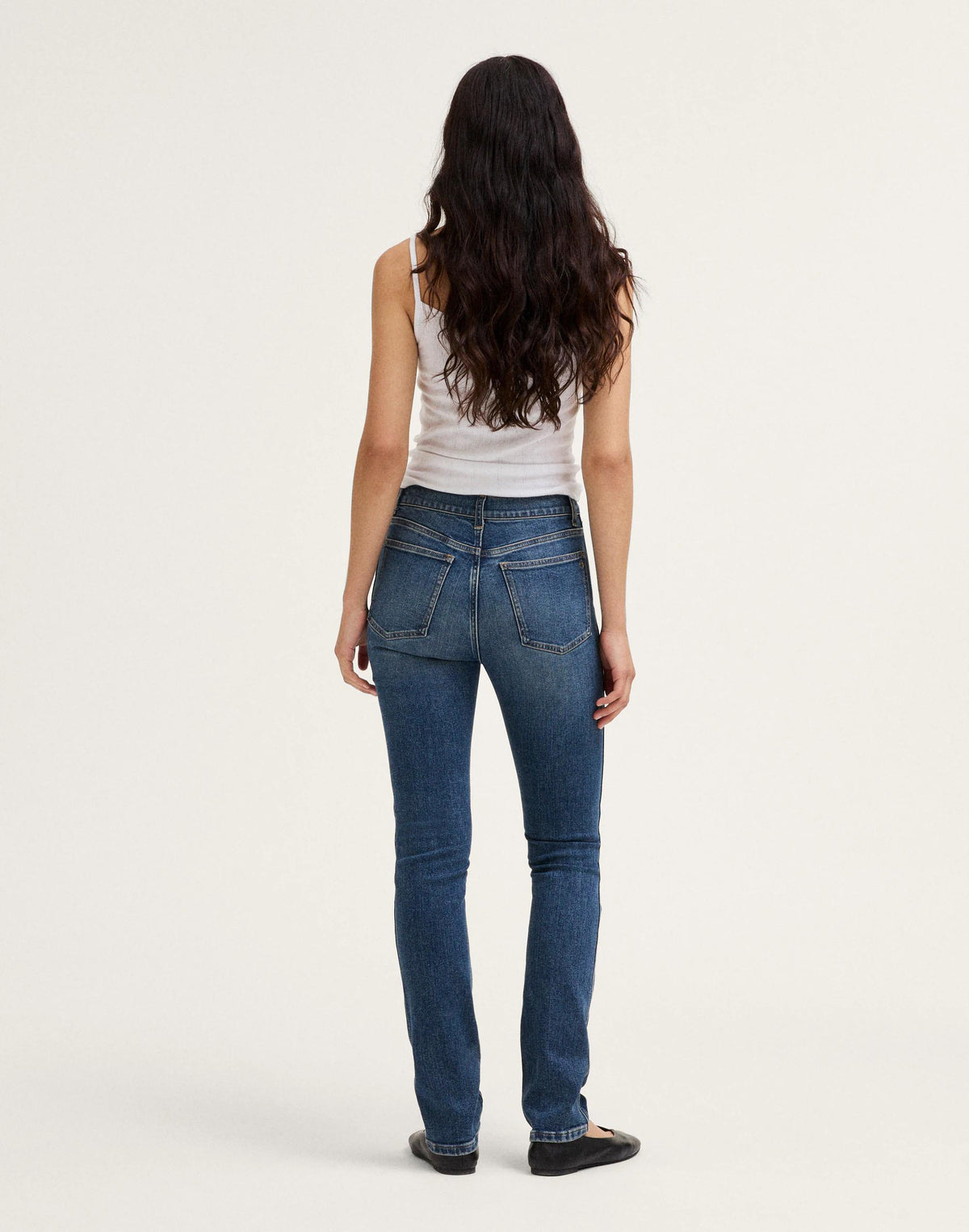 Madewell The Pencil Jean in Super Stretch Denim Concho Wash