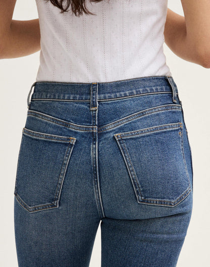 Madewell The Pencil Jean in Super Stretch Denim Concho Wash