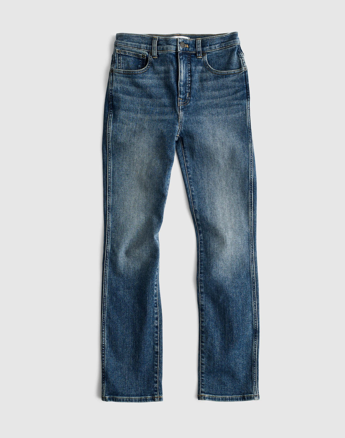 Madewell The Pencil Jean in Super Stretch Denim Concho Wash