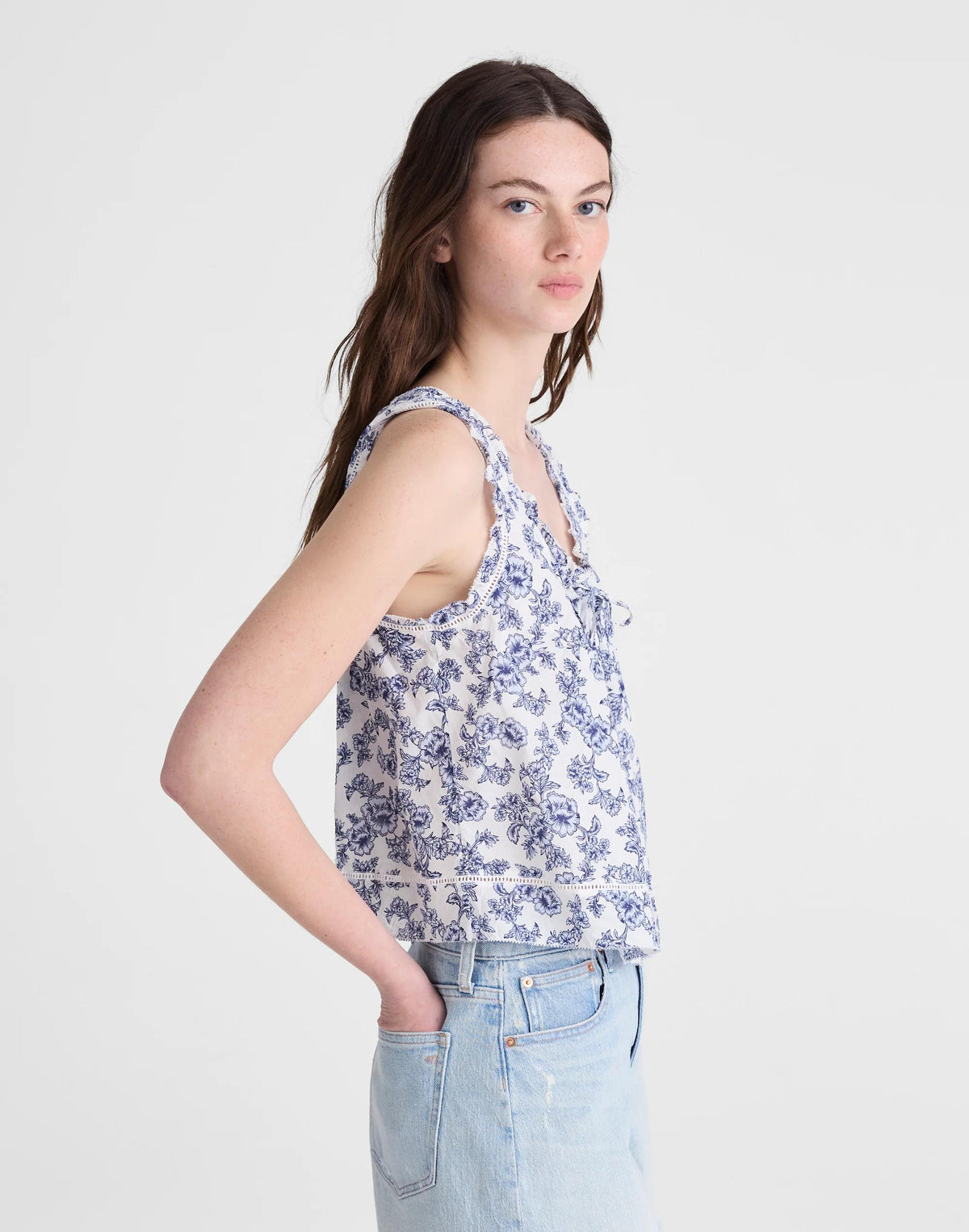 Madewell The Leah Top Sky Blue