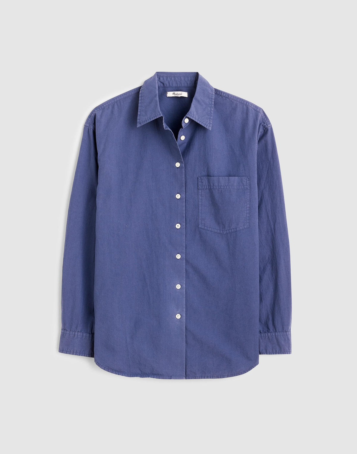 Madewell The Easy Shirt in Poplin Petrol Navy