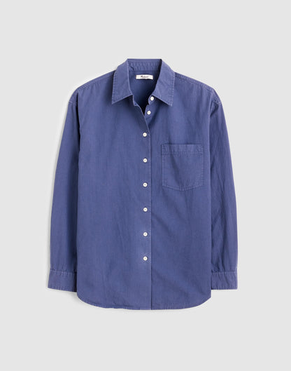 Madewell The Easy Shirt in Poplin Petrol Navy