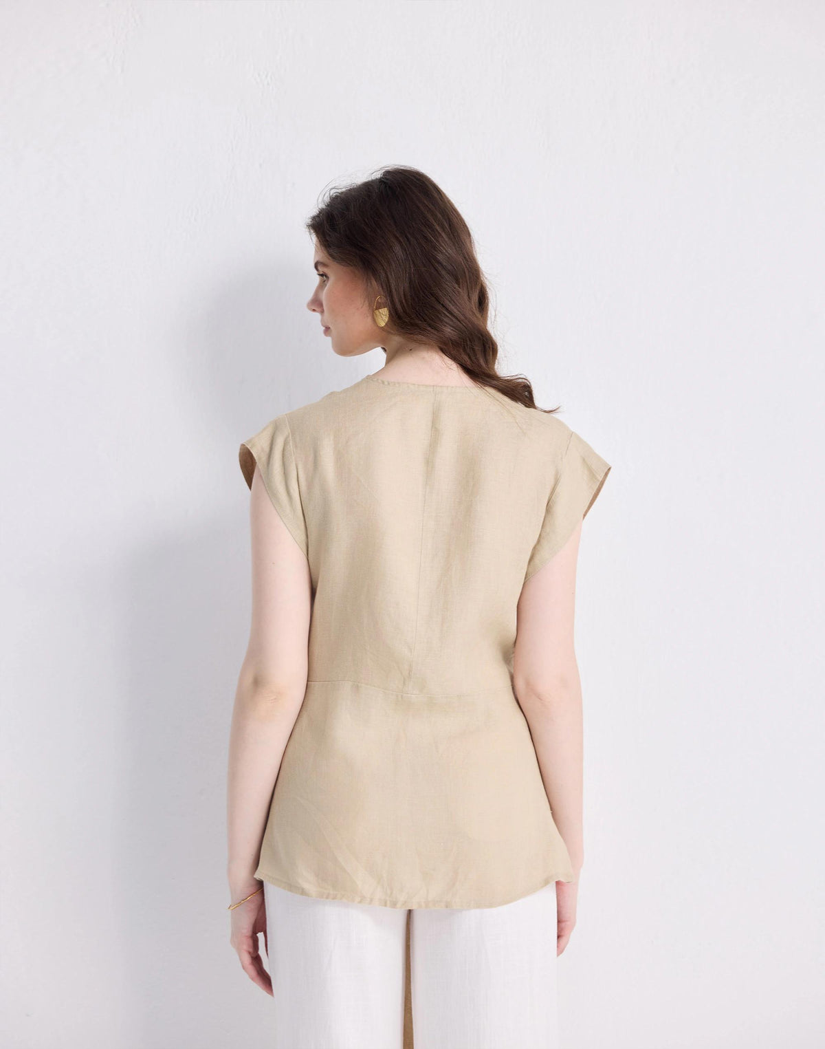 Madewell Reistor® Power Moves Hemp Short Sleeve Top in Neutral Beige Beige