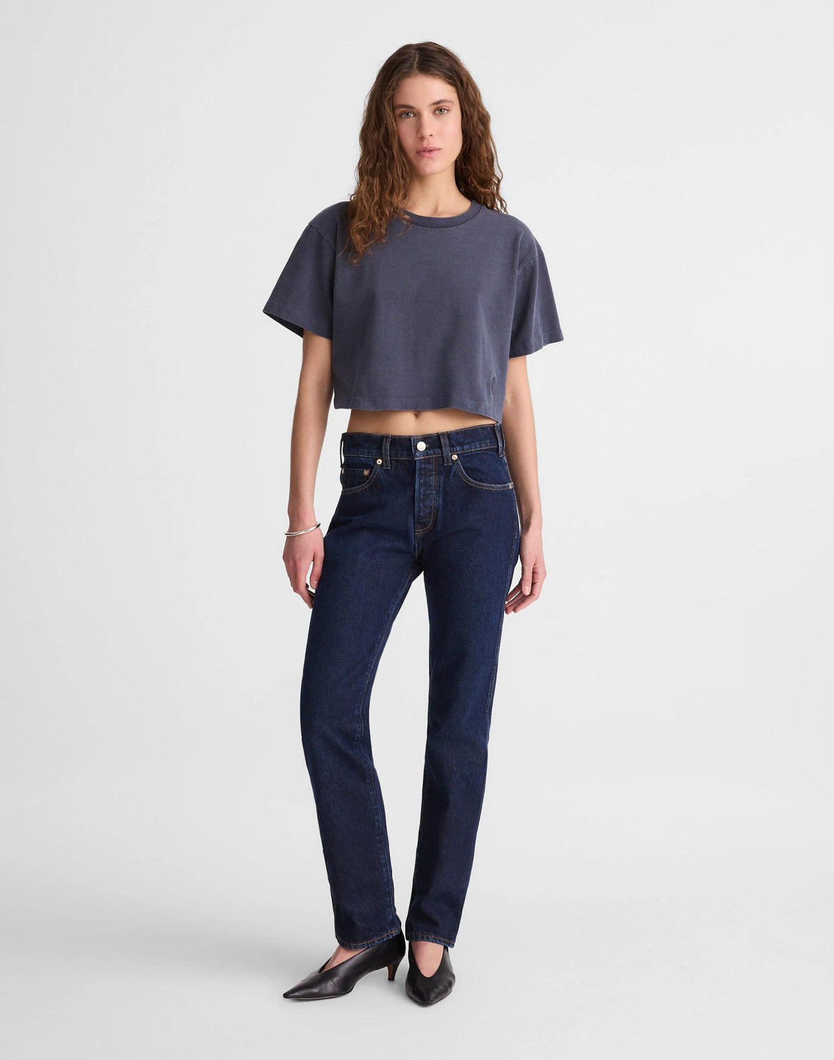 Madewell Madewell x Benjamin Talley Smith The Sullivan Boxy Crop Tee Classic Navy