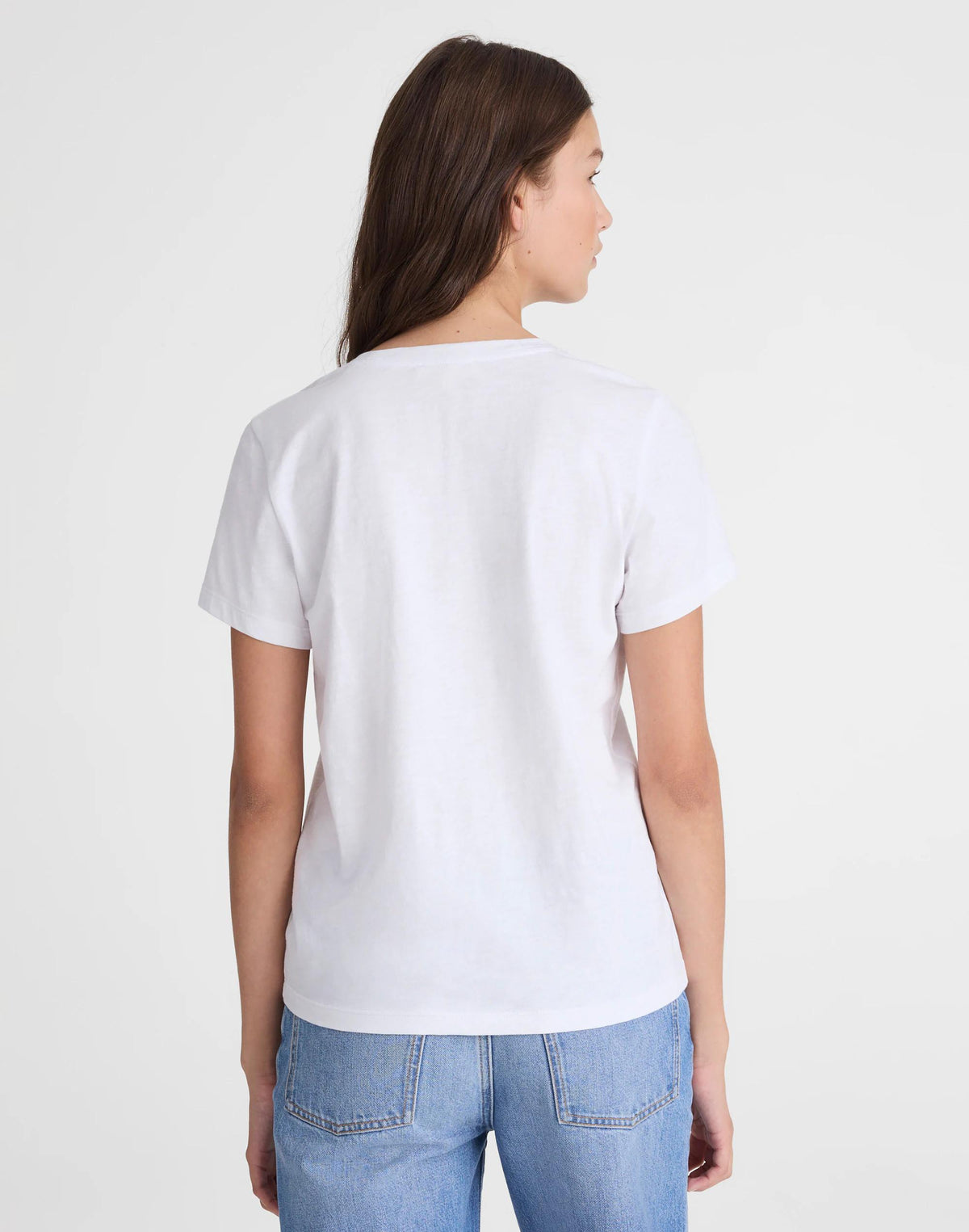 Madewell The Easy V-Neck Tee in Soft Slub White