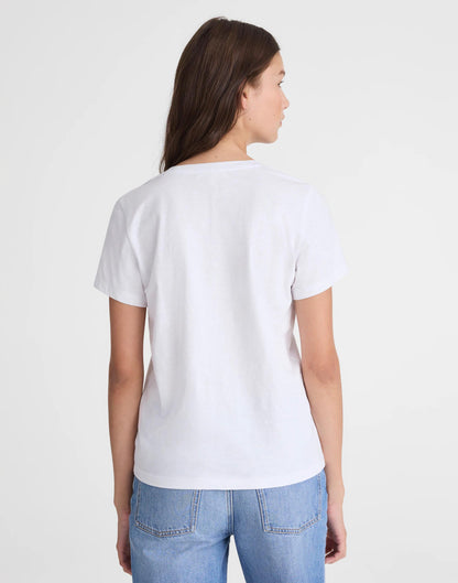 Madewell The Easy V-Neck Tee in Soft Slub White