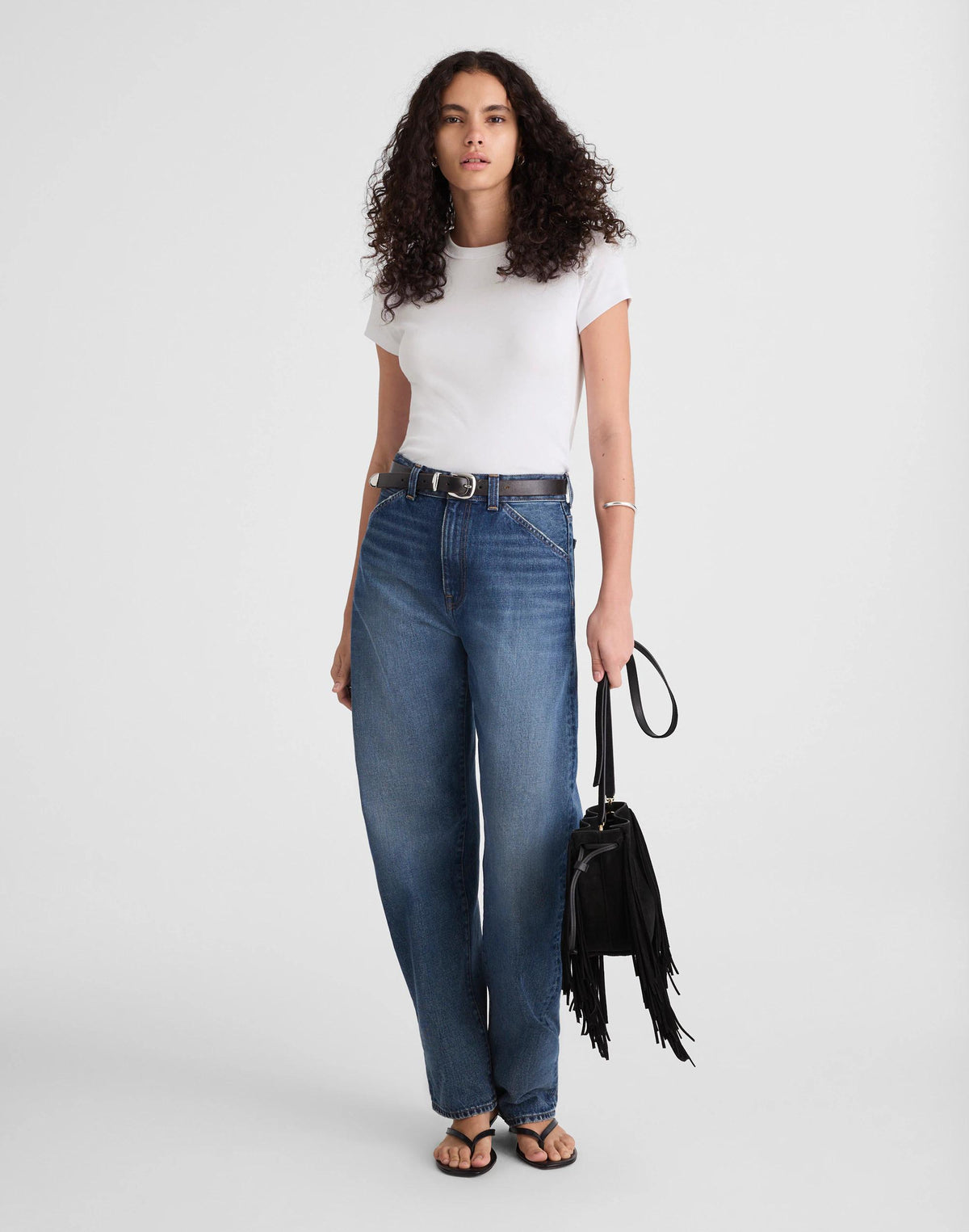 Madewell The '90s Crewneck Tee in Compact Cotton White