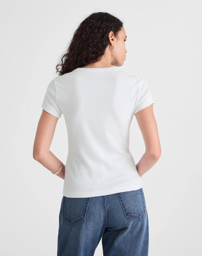 Madewell The '90s Crewneck Tee in Compact Cotton White