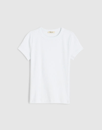 Madewell The '90s Crewneck Tee in Compact Cotton White