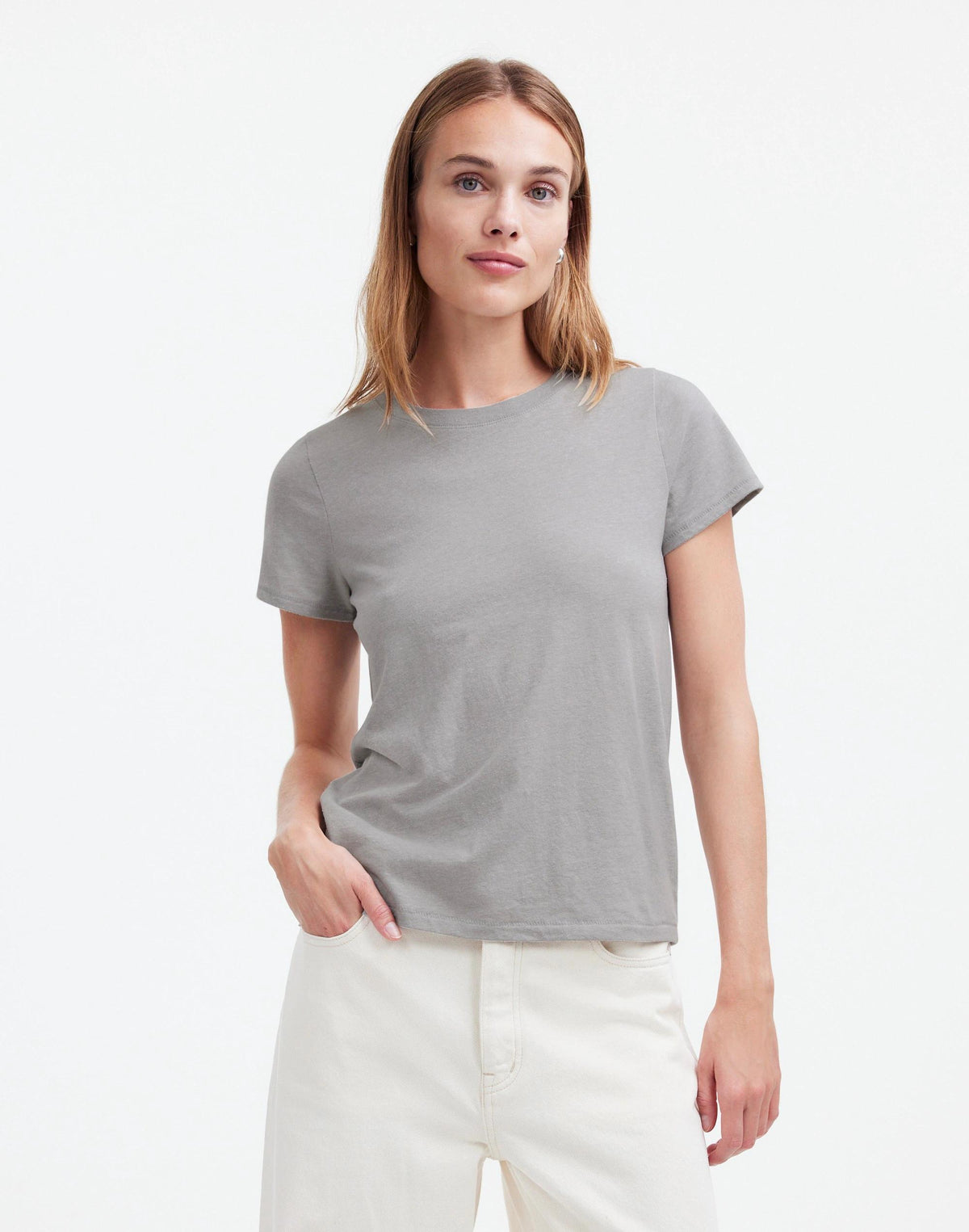 Madewell Northside Vintage Tee Light Hthr Grey