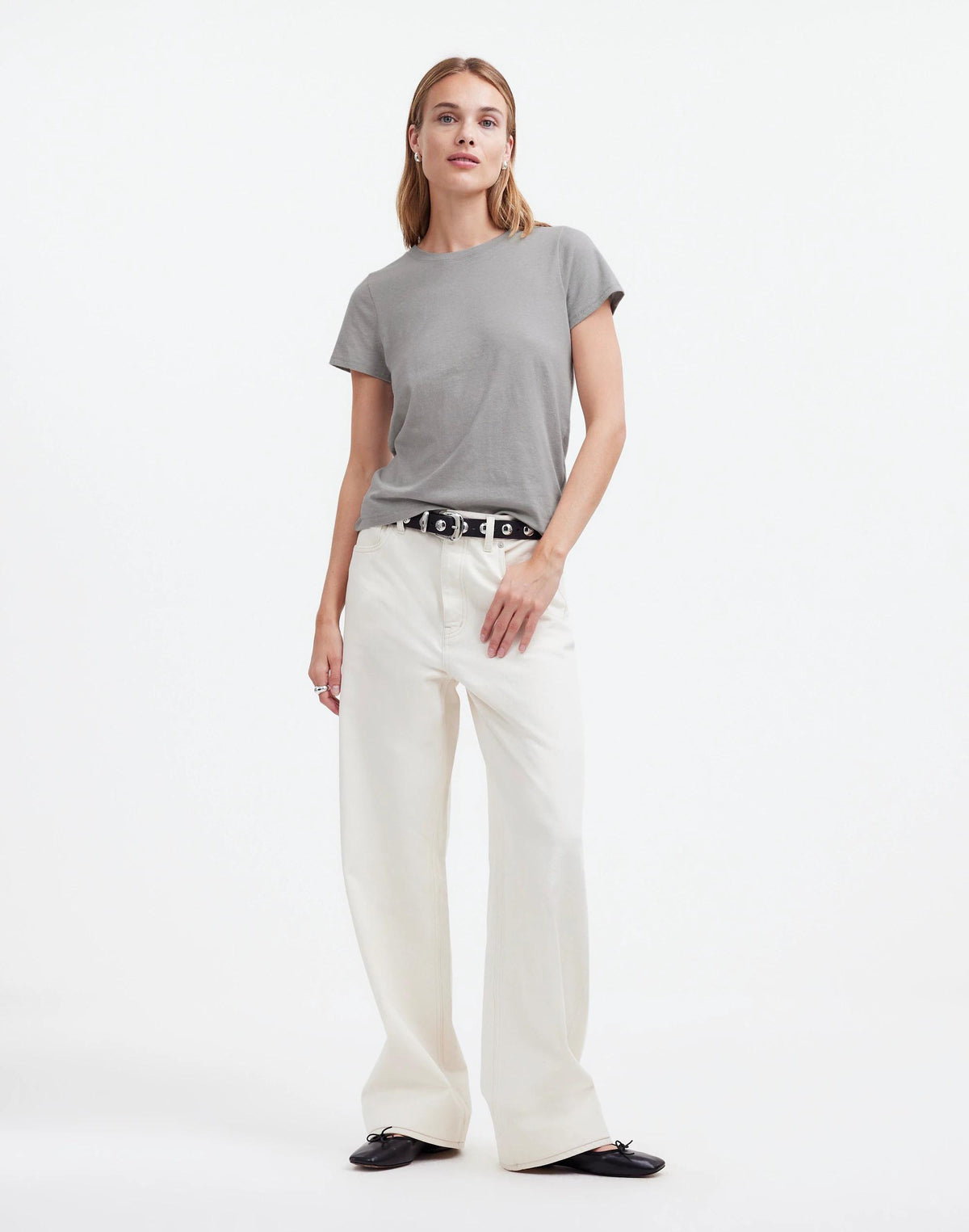 Madewell Northside Vintage Tee Light Hthr Grey