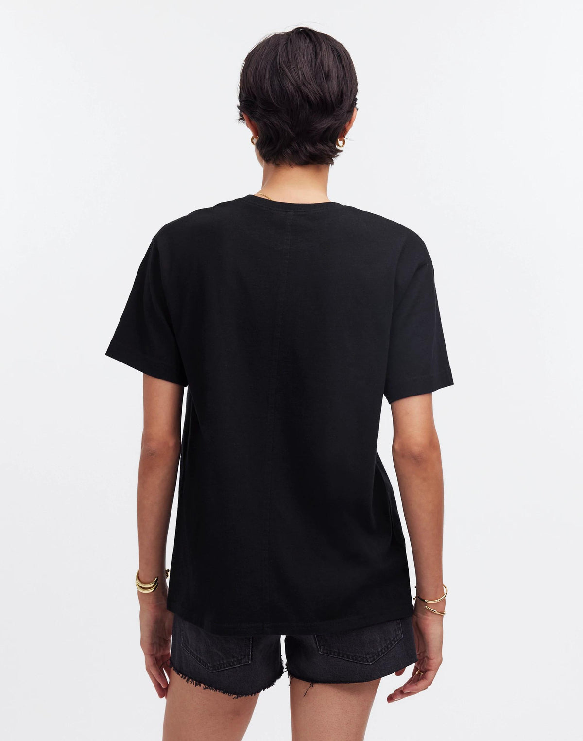 Madewell Cotton Relaxed Oversized Tee Jet Black