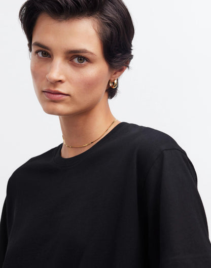 Madewell Cotton Relaxed Oversized Tee Jet Black