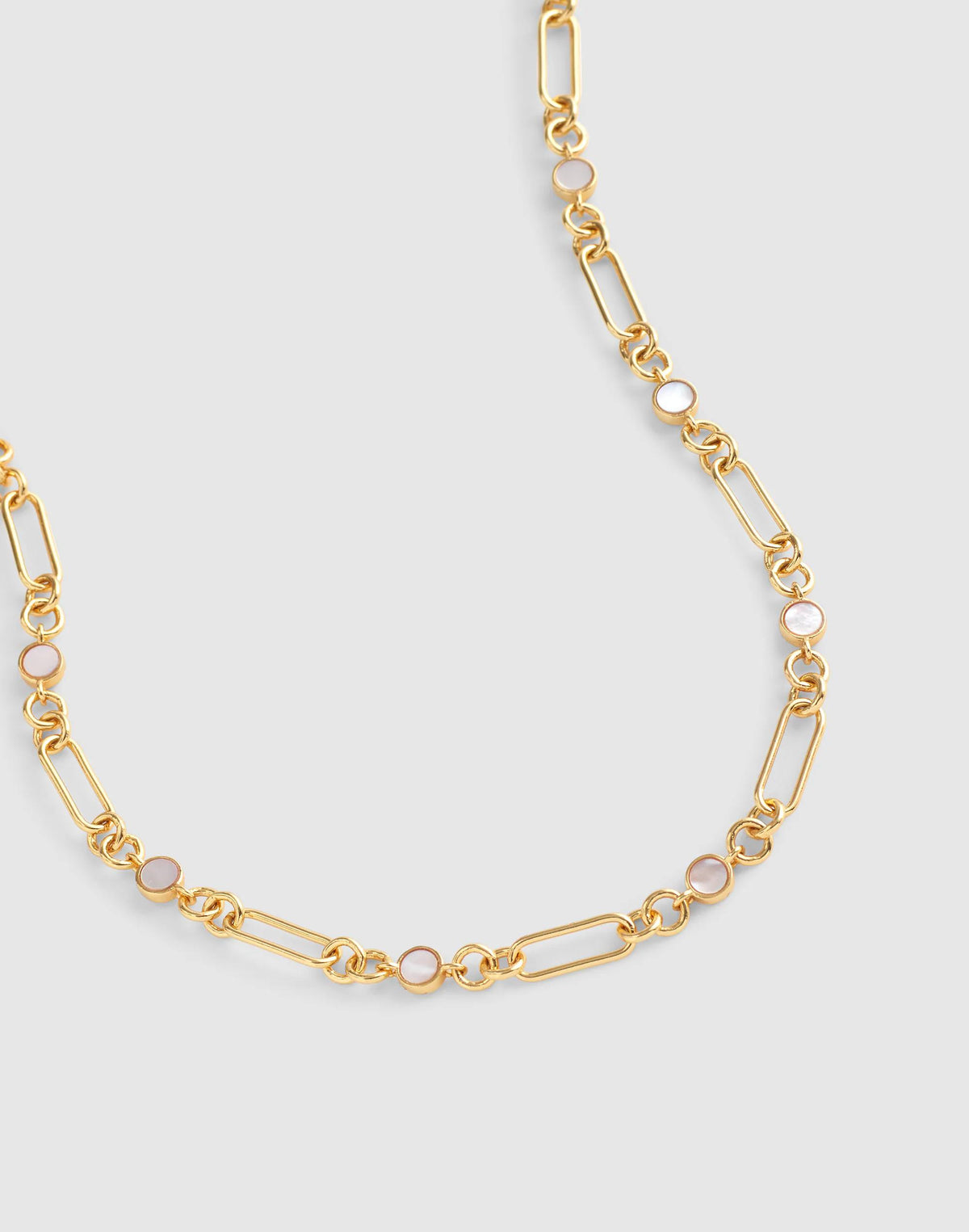 Madewell Mother-of-Pearl Mixed-Link Chain Necklace Mother Of Pearl