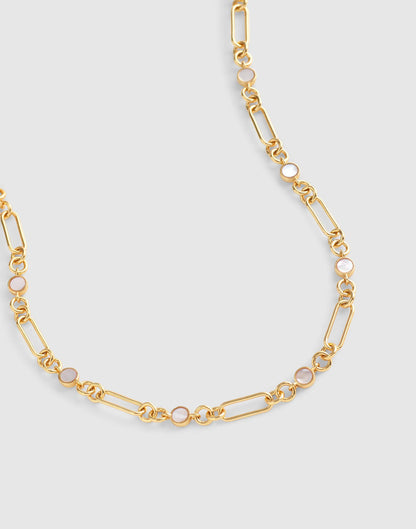 Madewell Mother-of-Pearl Mixed-Link Chain Necklace Mother Of Pearl