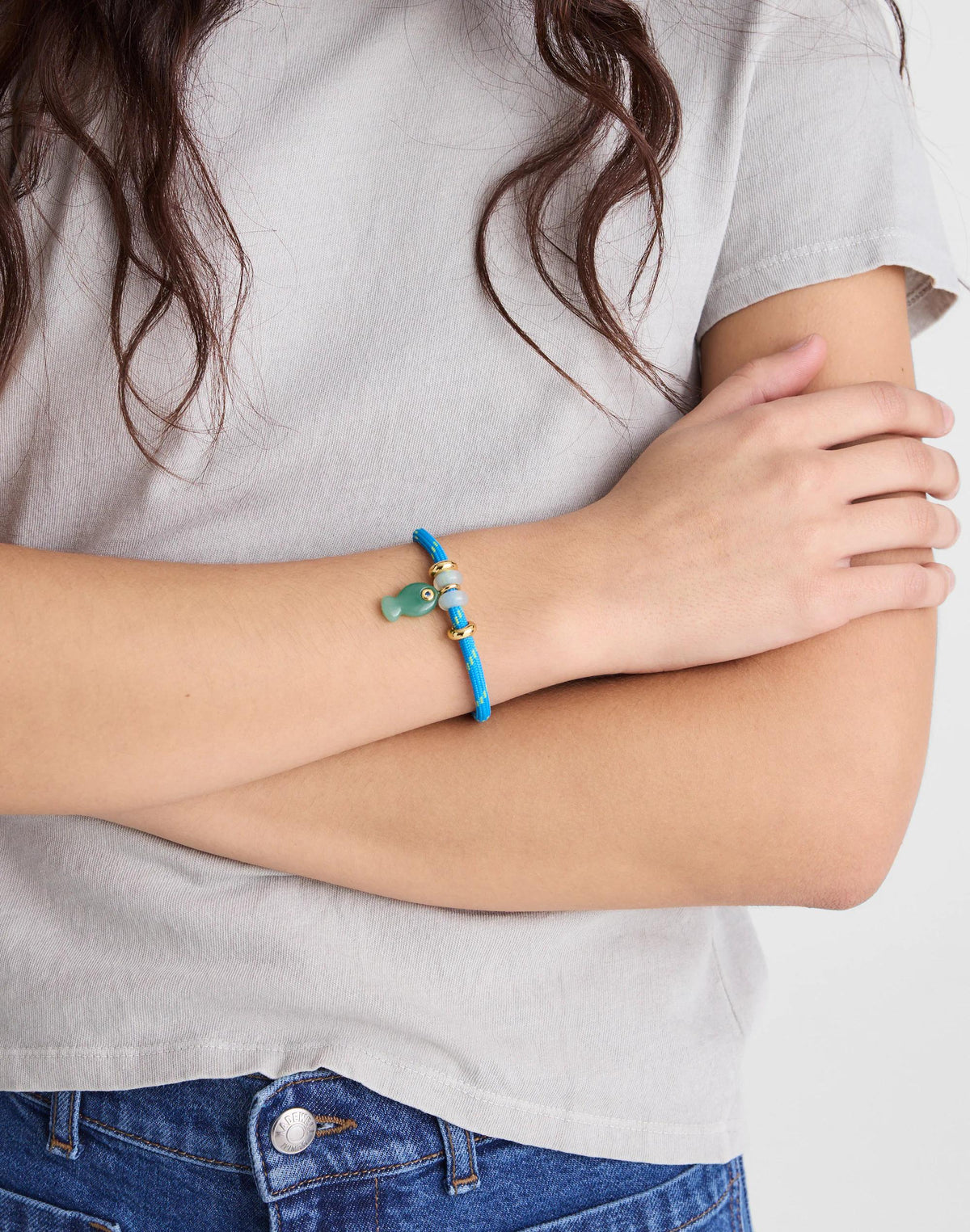 Madewell Semiprecious Paracord Charm Bracelet Classic Indigo