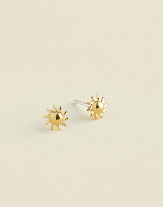 Madewell Demi-Fine Sun Stud Earrings 14k Gold
